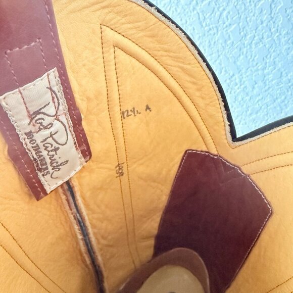 NEW Rod Patrick Mens Cowboy Boots 12.5A Black Glazed Shoulder Western Blunt Toe - Picture 10 of 12